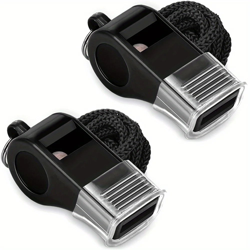 끈이 달린 플라스틱 스포츠 휘파람, 코치, 심판에게 이상적인 크고 선명한 소리의 휘파람