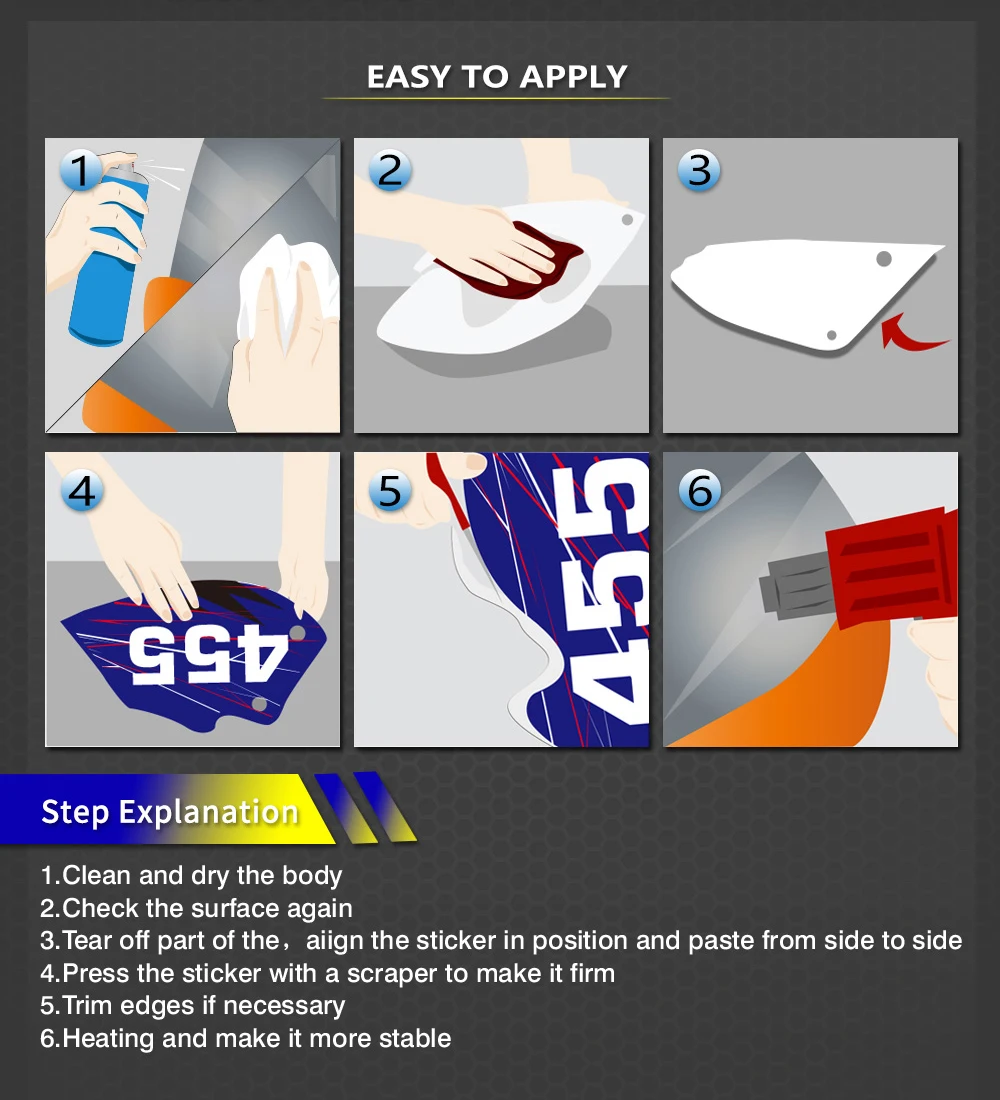 NICECNC Motorcycle Stickers For KTM SX 50 2002-2008 MT50 MINI ADVENTURE Graphics Background Decal Stickers Customize 2007 2006 - Image 6