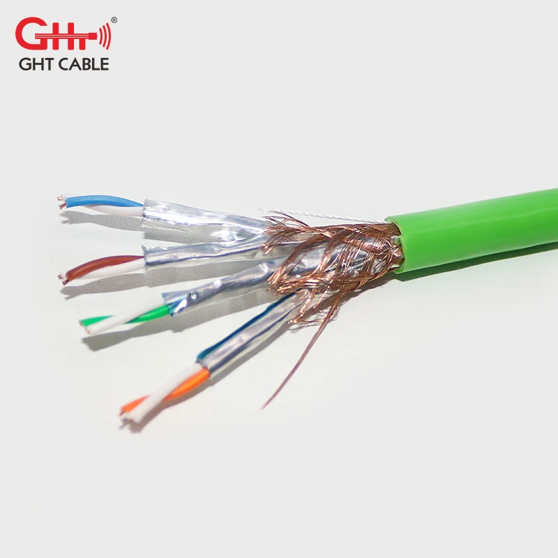 Cat7 Cat6A 5G كابل الشبكة المحلية ، 4 أزواج ، 23awg ، النحاس الكامل ، بولي كلوريد الفينيل ، سترة LSZH ، من من من ، م ، m ، m ، mhz ، اختبار القط المحمي 6a كابل إيثرنت