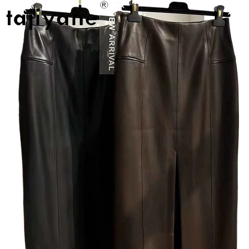 

TAJIYANE Real Sheepskin Women Skirts 2024 New Arrivals Genuine Leather Long Skirt Fashion Autumn Winter Clothes Юбка Женская