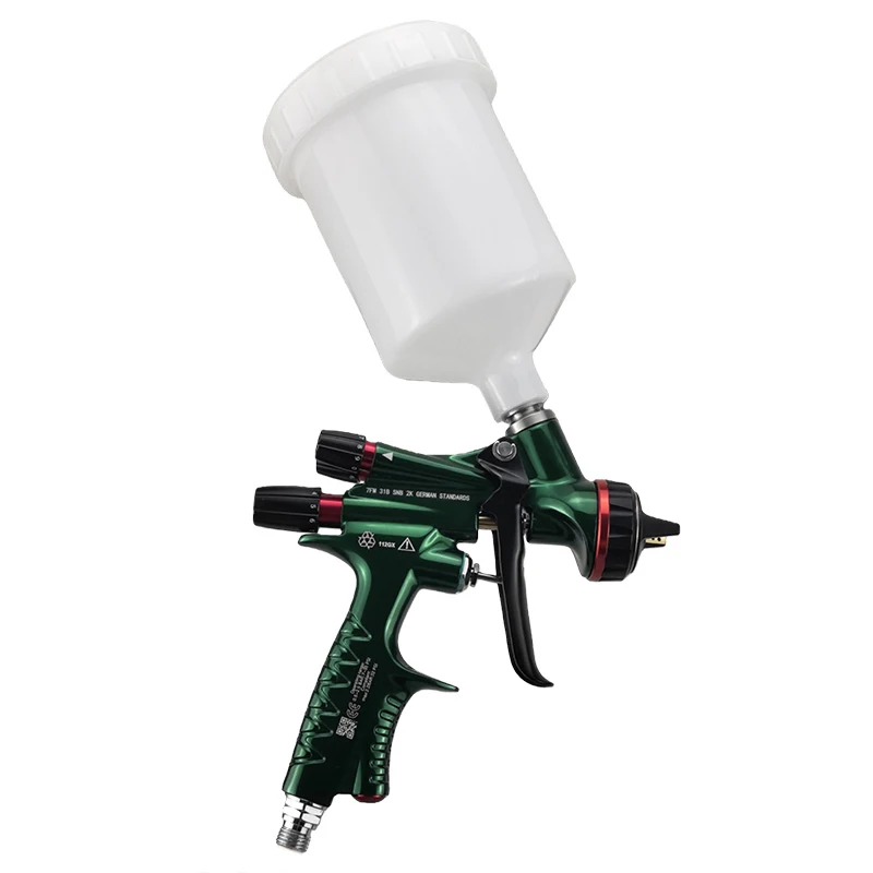 2025 جديد المهنية الصف سبيكة الجاذبية تغذية 1.3 مللي متر الهواء بندقية رذاذ J-15 عالية كفاءة نقل طلاء السيارات