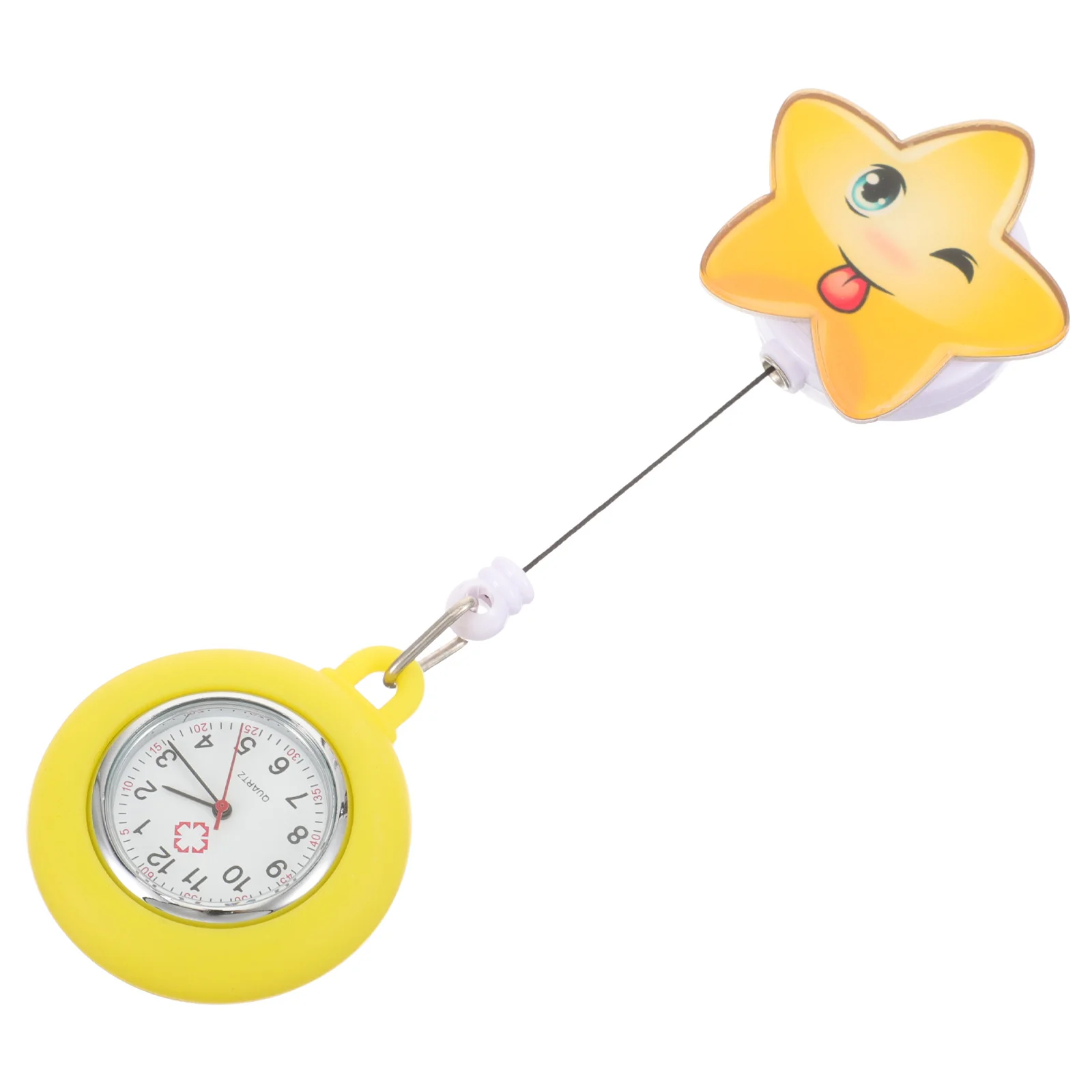 ساعة ممرضة بمشبك من الفولاذ المقاوم للصدأ على الصدر، ساعة جيب للنساء المحترفين الطبية، عملية للاستخدام اليومي معلقة #6