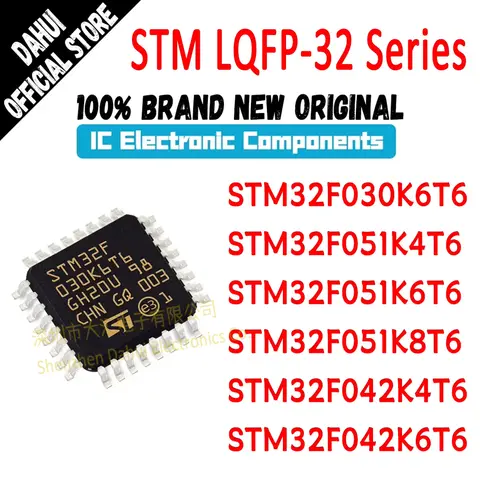 Nuovo STM32F030K6T6 STM32F051K4T6 STM32F051K6T6 STM32F051K8T6 STM32F042K4T6 STM32F042K6T6 STM32F STM IC MCU Chip LQFP-32 Disponibile