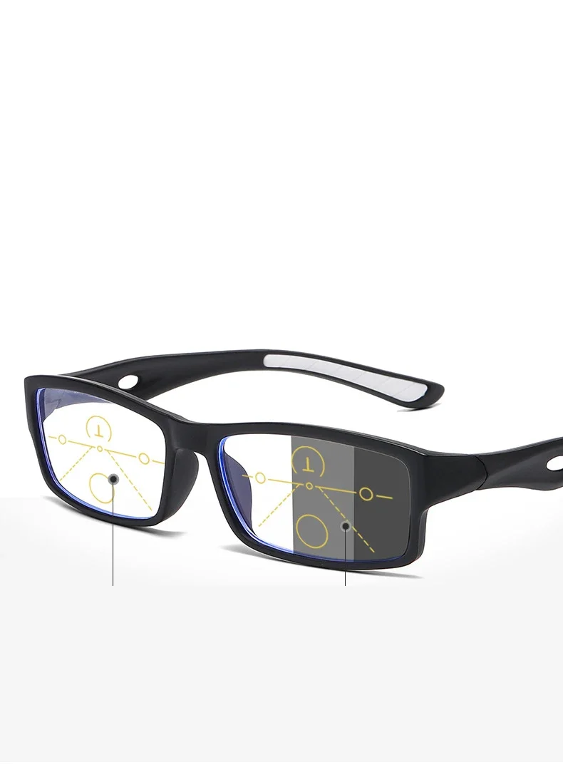 Lichtverfärbte Multi-Fokus-Lesebrille mit doppeltem Verwendungszweck für ältere Menschen, Lesebrille mit automatischer Zoom – Detail 4