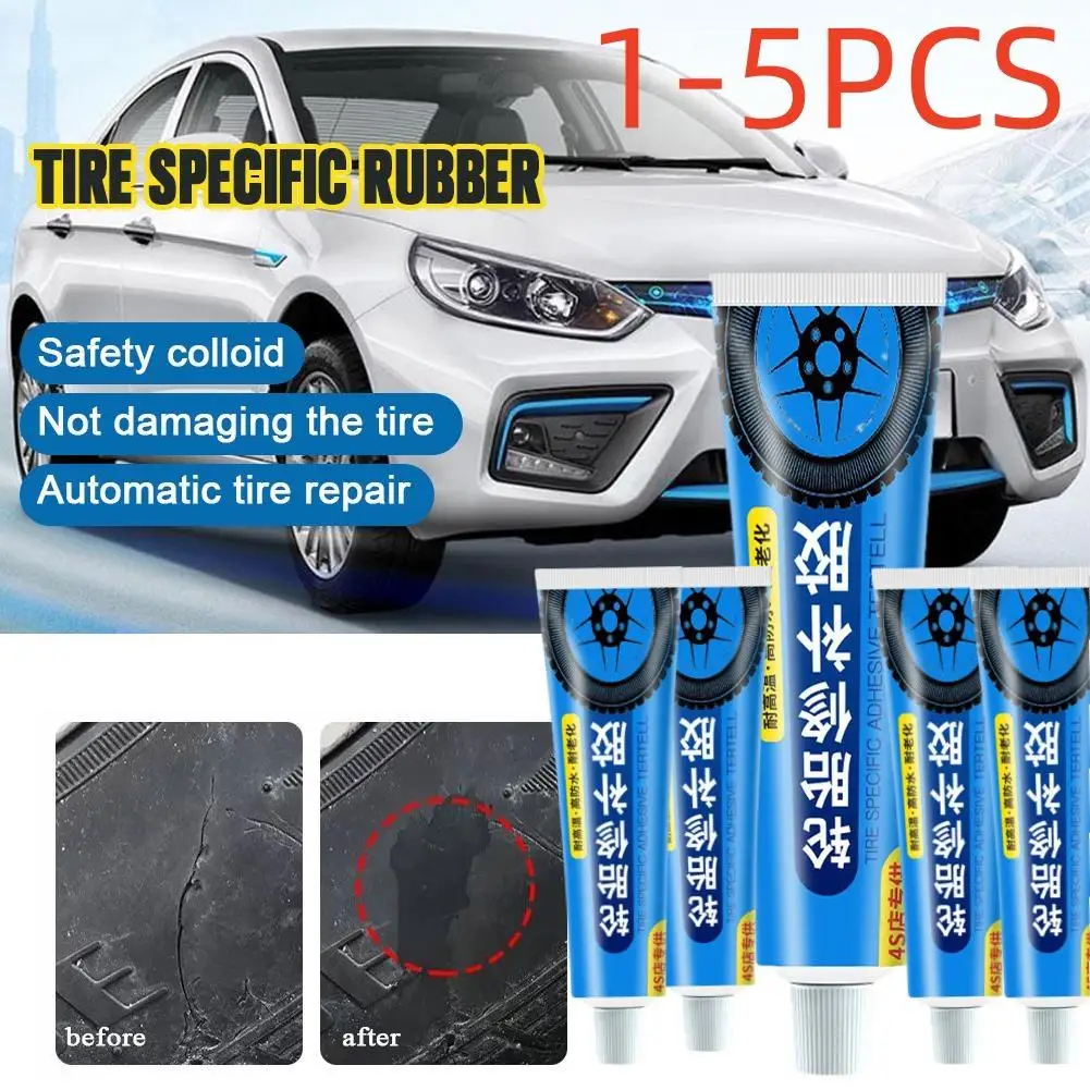 1-5PCS Car Seal Tire Glue Crack Repair Adhesive Rubber Bonding Glue Sidewall Puncture Tire Repair Kits Multifunctional Glue