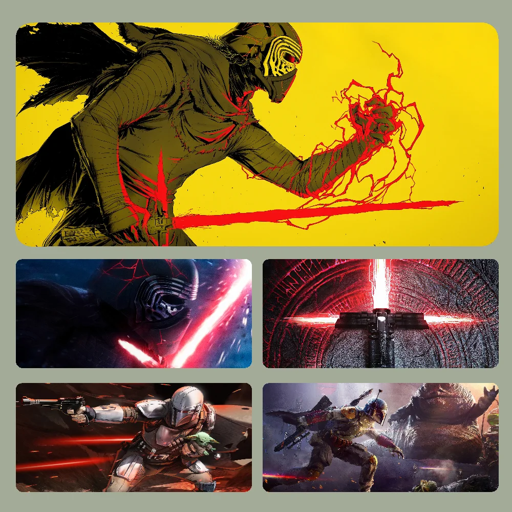 

S-StarW-Wars Mousepad Large Computer Gaming Accessories MousePads Desk Mats Anti-slip Laptop Soft Mouse Pad