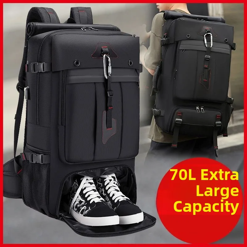 

Large Capaci Travel Bapa Men's Casual Che-In Bag 70L Super Large Capaci Lage Bag Ox Cloth oulder Bag