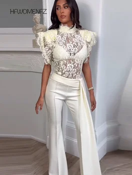 Lace Top Pants Set 1