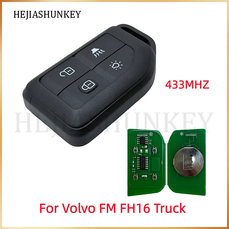 

4 Button Smart Remote Key Fob Shell Case Housing 433MHz For Volvo FH16 FH500 FM CARGO 555 Heavy Duty Truck