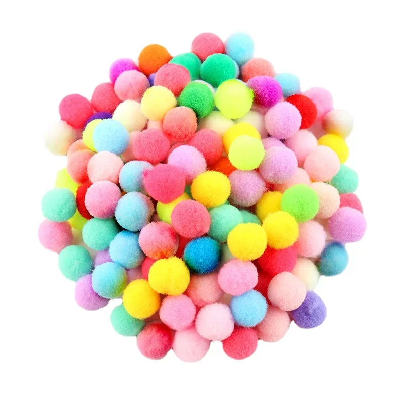 20g/lot Pompoms 10mm 15mm 20mm 25mm Soft Pompones Fluffy Plush Crafts DIY Pom Poms  Furball Home Decor Sewing Supplies