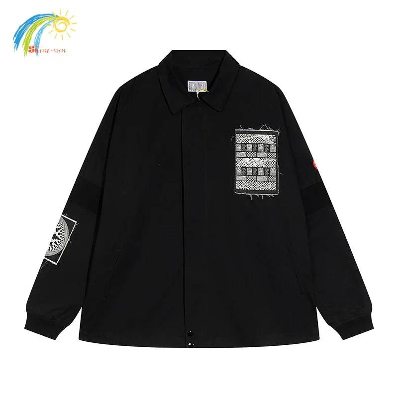 Classic Logo Embroidery Cav Empt Zipper Jackets Men Women 1:1 Oversized Vintage Patch Fringed Edge CAVEMPT Jacket Coat