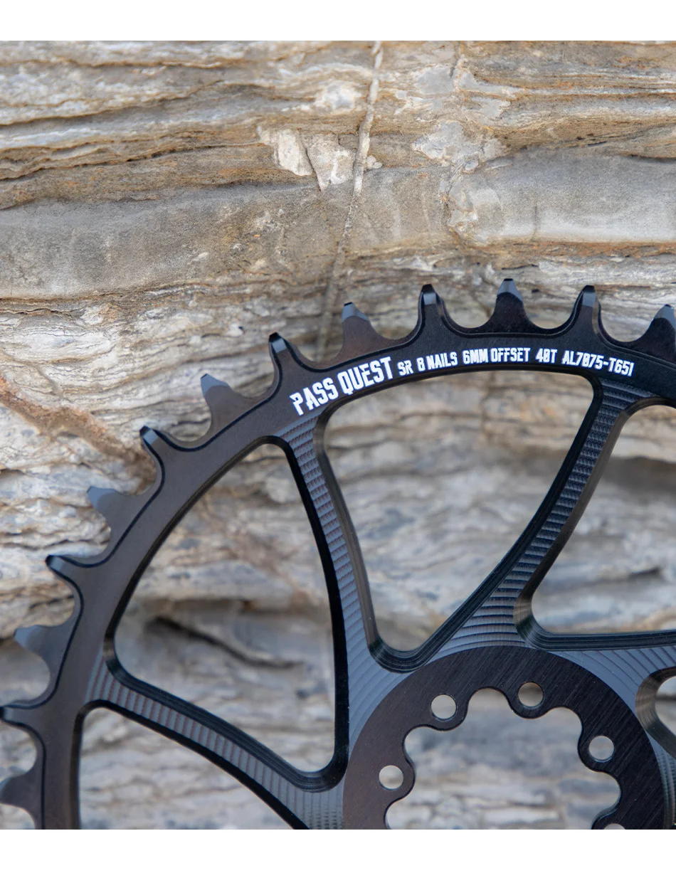 PASS QUEST 6mmオフセット 8ボルト チェーンリング ダイレクトマウント