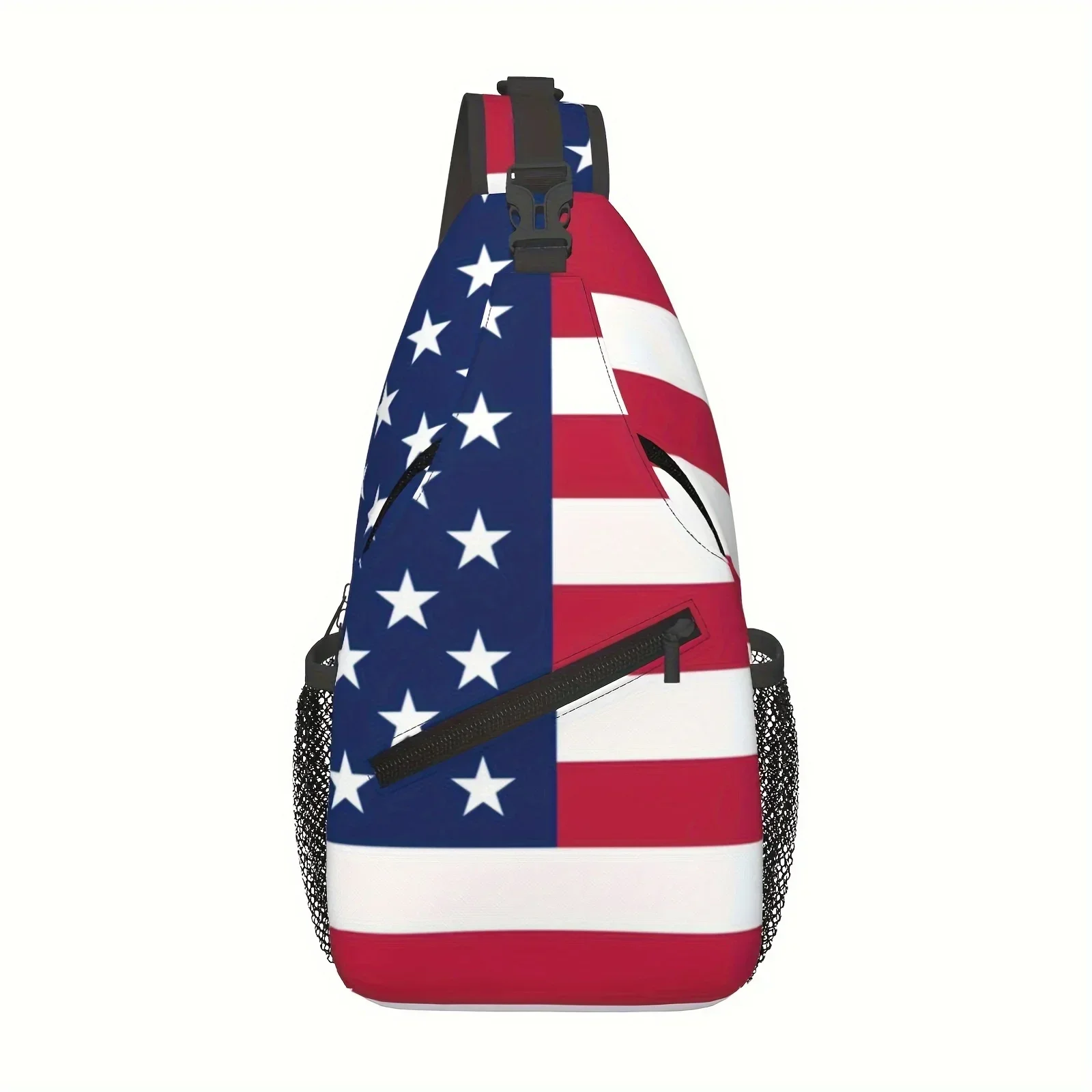 Custom Custom Crossbody Chest Bag Hiking Backpack American Flag Shoulder Bag Folding Large Capacity Fashion Durable Can Be Used