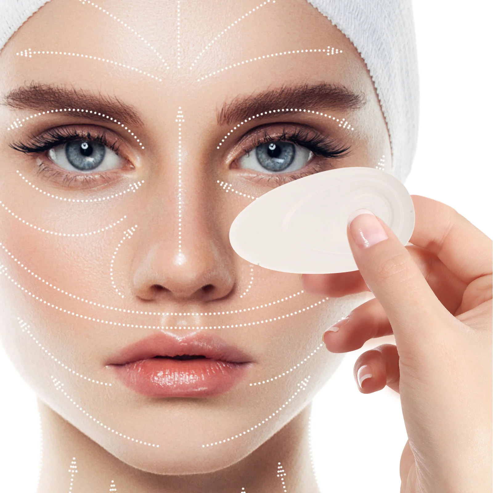 Vibrating Eye Massager Roller Rotating Portable Compact Facial Massage Tool Soothes Eye Fatigue Reduces Puffiness Beauty Device