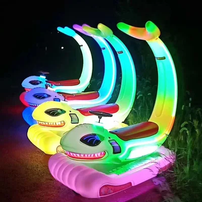 New square stall artifact children remote control bumper car dolphin light-up square car park entertainment battery car