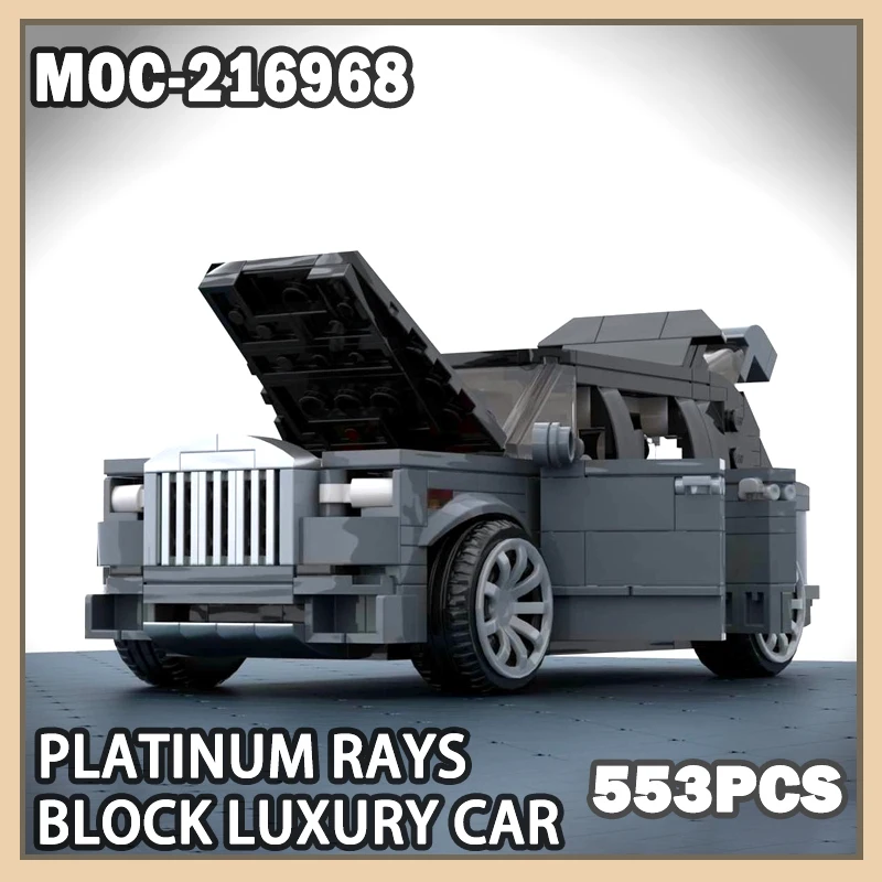 

MOC-216968 Speed Champions Platinum Rays Block Luxury Car Building Block Model Brick Set Adults Christmas Halloween Kids 553PCS