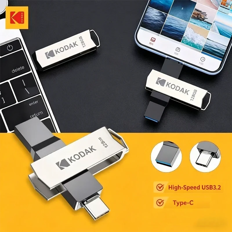 kodak-usb32-tipo-c-flash-drive-256gb-128gb-32gb-pendrive-de-alta-velocidade-com-memoria-dupla-para-smartphone-e-laptop