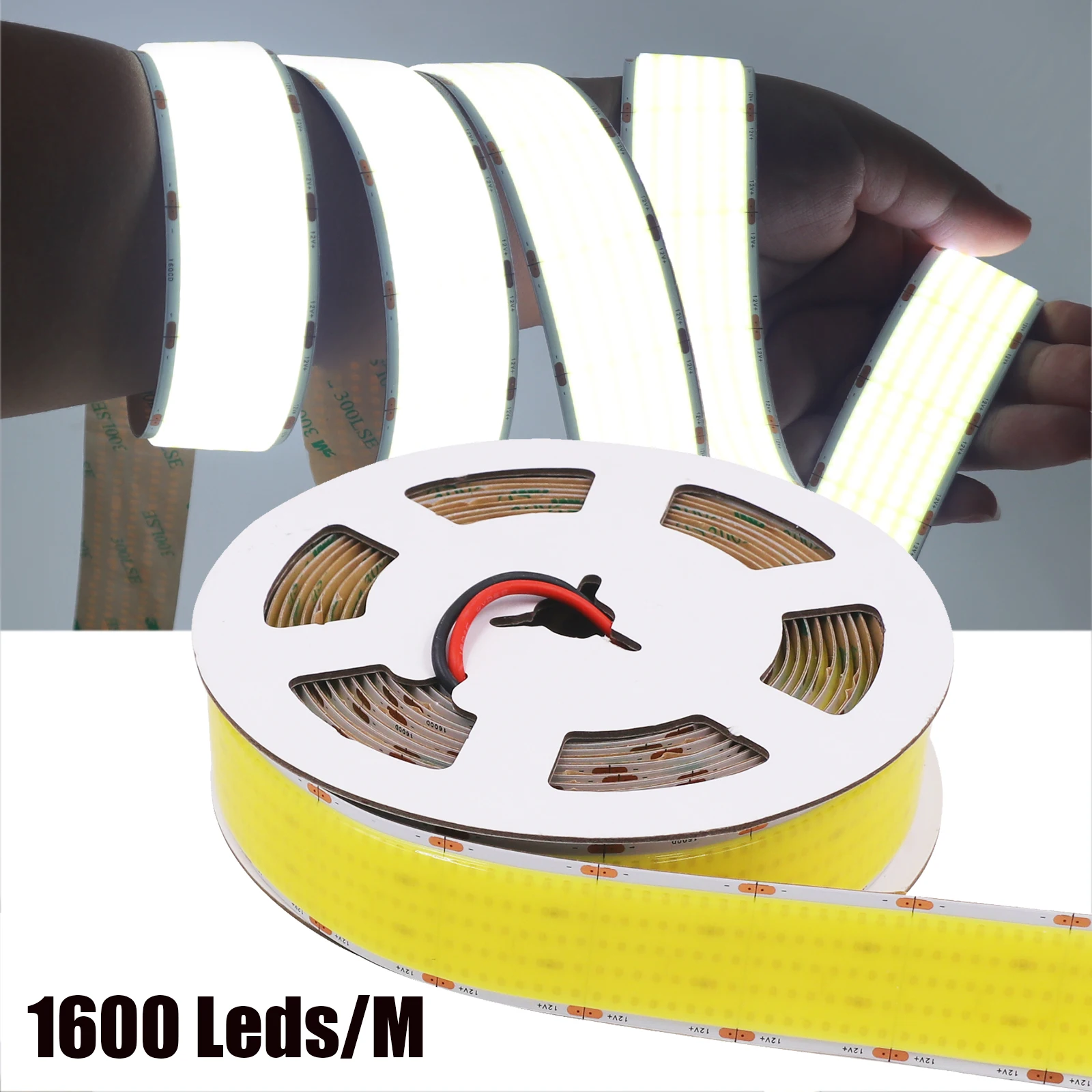 

1600Leds/M Super Brighter DC 12V 24V COB Strip 3000K 4000K 6000K Warm/Natural White Home Decor Flexible Ribbon Rope LED Light