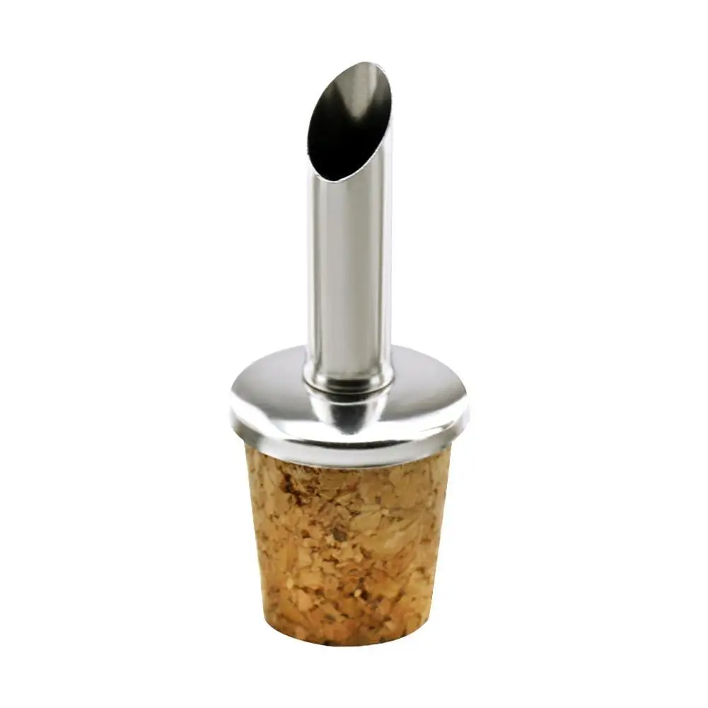 Stainless Steel Oil Stopper with Cap Sauce Wine Bottle Nozzle Oil Pourer Plug Mouth Bar Tools Kitchen Accessories