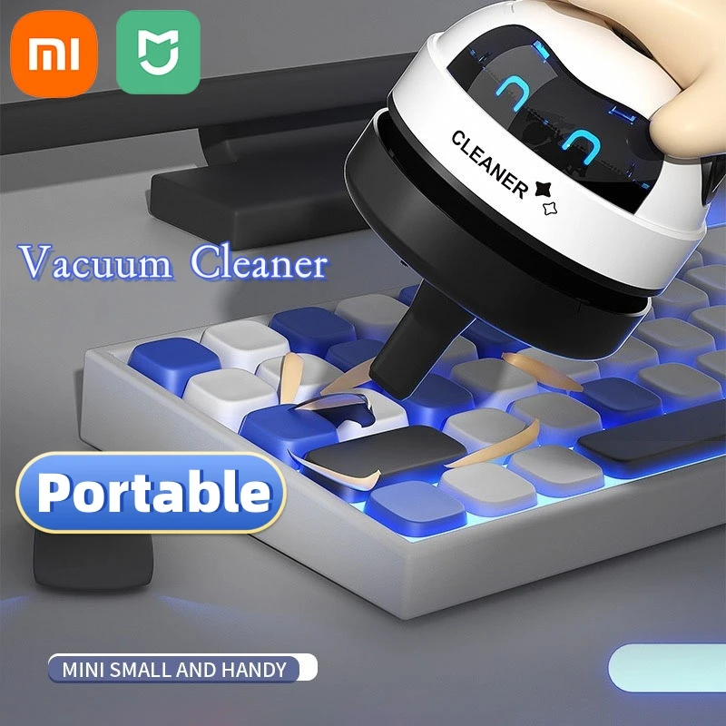 Xiaomi Mini Vacuum Cleaner Desktop Rechargeable Cleaner Rubber Shavings Keyboard Cleaner Portable Automatic Dust Extractor