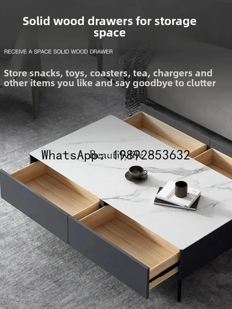 

Slate coffee table simple modern Nordic light luxury minimalist rectangle