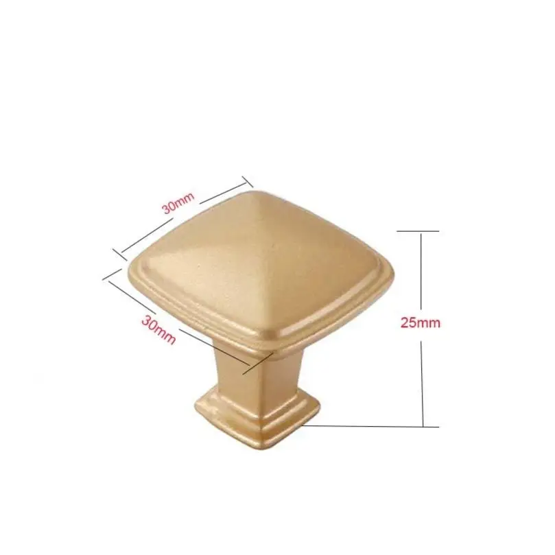 Cabinet Knobs Modern Cabinet Furniture Handle Aluminum Alloy Modern Square Knob Gold with Screws for Kitchen Living Room