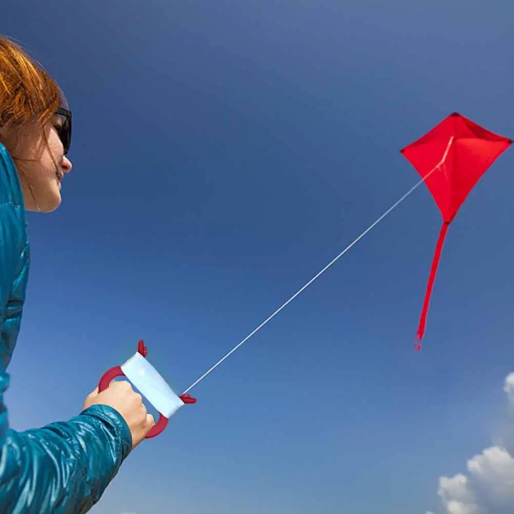 Kite Reel Hand Grip Wheel 100M Line Flyer Handle Tool Rope Line Outdoor Round Random Color for Kite Flying Mute Wheel