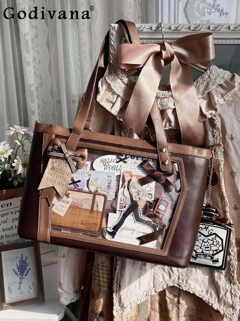 

2D Japanese Original Lolita Large Capacity Pain Bag Sweet Cute Girl Daily Commute Versatile Shoulder Bag