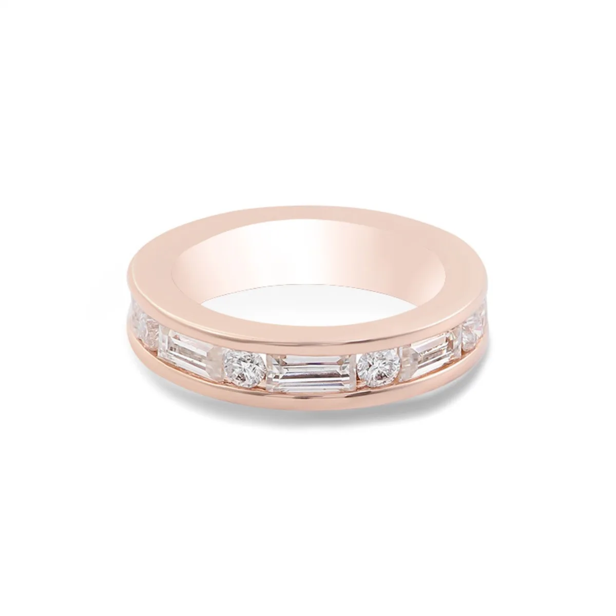 MUSHAN Luxury Custom 14K 18K Gold Rings Band Jewelry With Moissanite Diamond Lab Grown Gemstones Diamond Wedding Ring For Women view 4