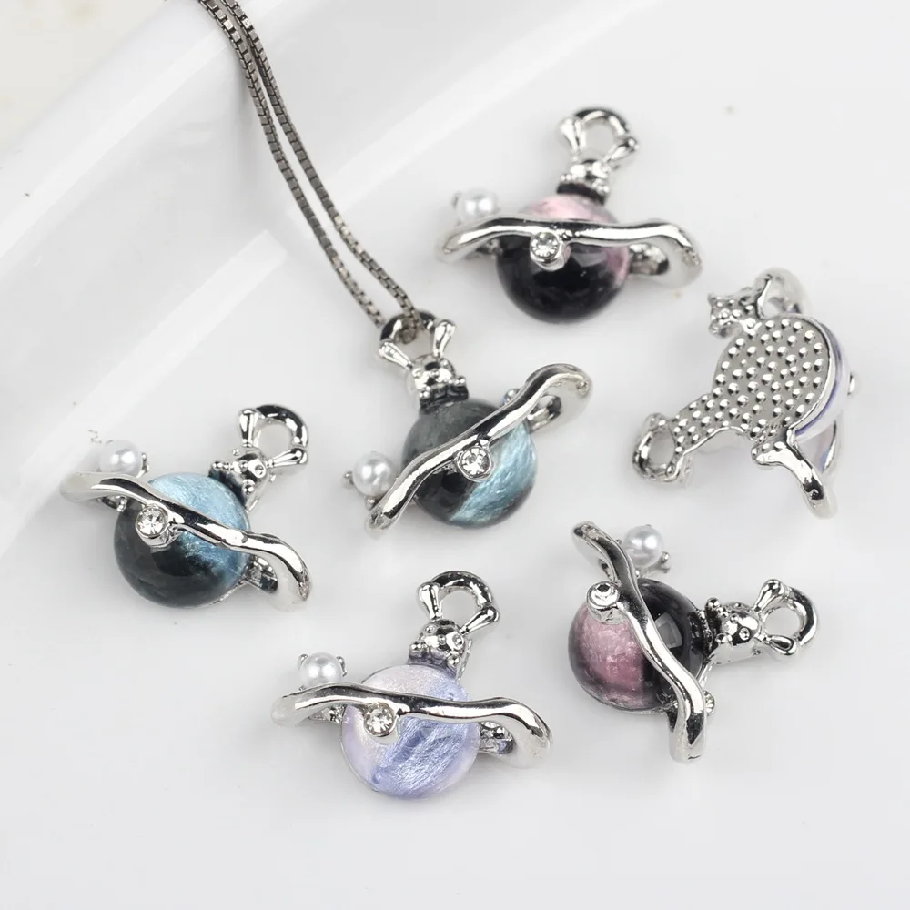 40pcs New Fashion Silvery Color Pendant Charms Diy Moon Pendants Necklace Earrings Connectors Handmade Jewelry Making Findings