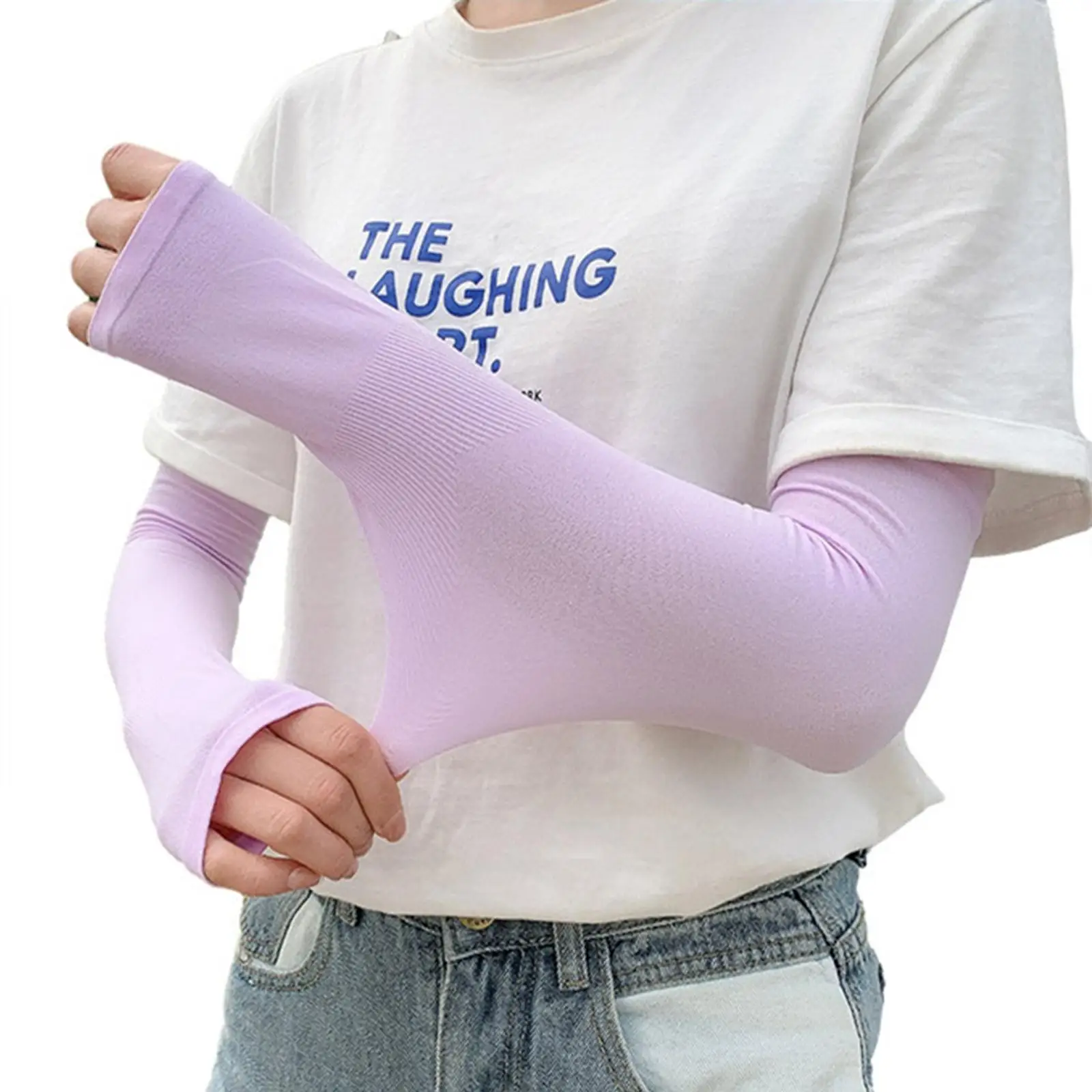 

Cooling Arm Sleeve Protection Breathable Nylon Compression Arm Warmer Sports Outdoor for Cycling Fishing Basketball