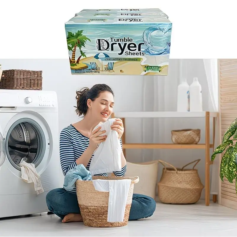 Scented Laundry Dryer Sheets 40 Count Long Lasting Fresh Scent Soften Clothing for Home Guest Room Laundry