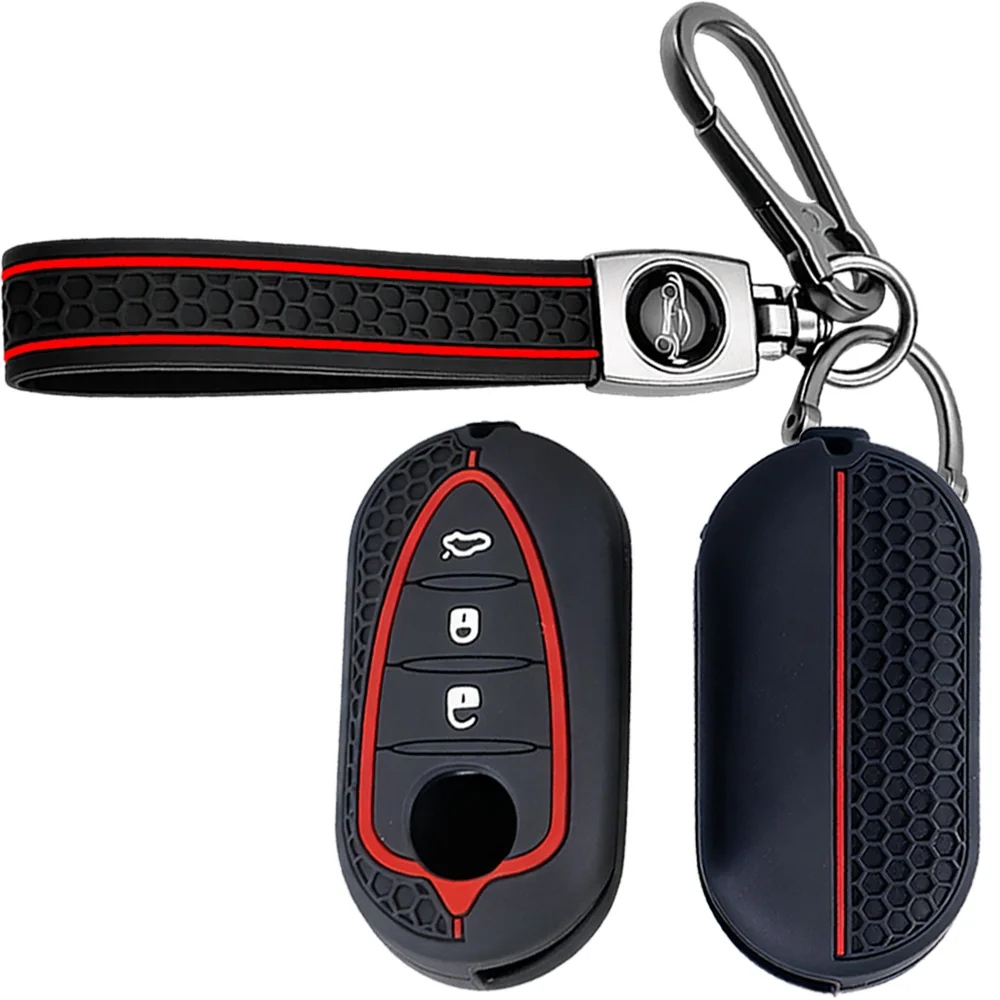 Remote Key Protector With Wrist Strap For Alfa Romeo Giulietta MiTo 159 Brera Spider Giulia Stelvio GT 147 156 166 4C Tonale