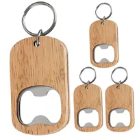 1/2/4 Pcs Accessories Easy Beer Bottle Opener Wooden Handle Bar Kitchen Party Favors Keychain