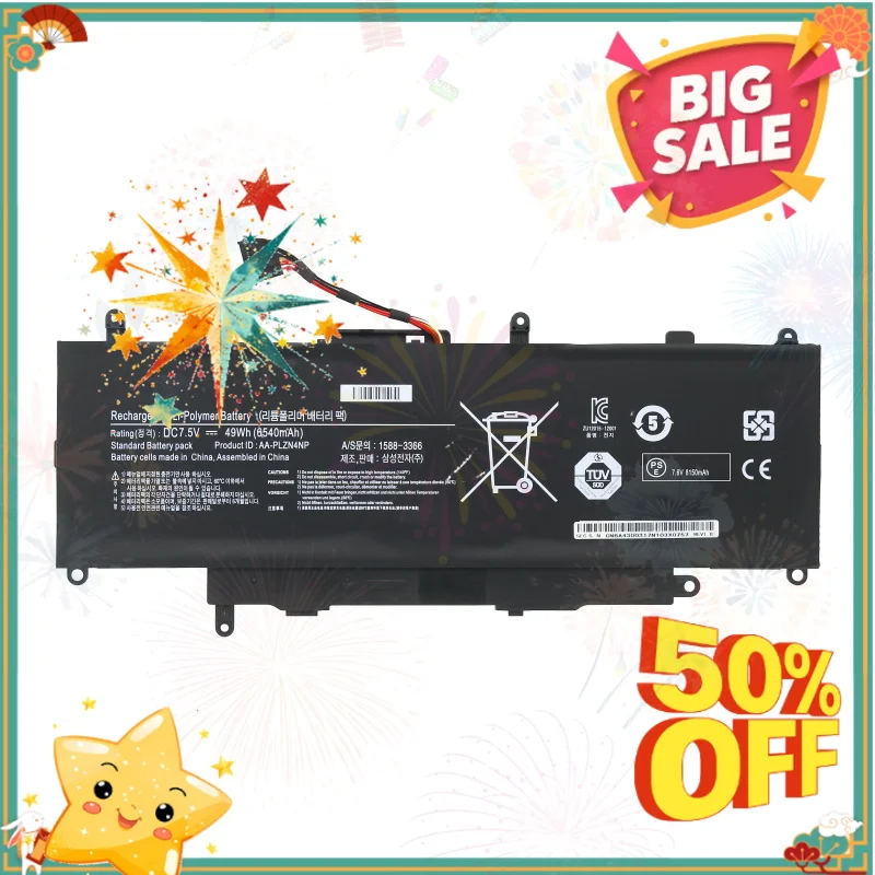 SWZY AA-PLZN4NP 7.5V 49WH Replacement Laptop Battery for Samsung ATIV PRO XE700T1C XQ700T1C XQ700T1C-A52 Series 1588-3366 XE700T