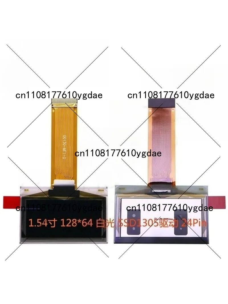 

1,54-дюймовый OLED-дисплей с белой подсветкой 128x64 - 24-контактный ЖК-модуль 00130-MF1-B