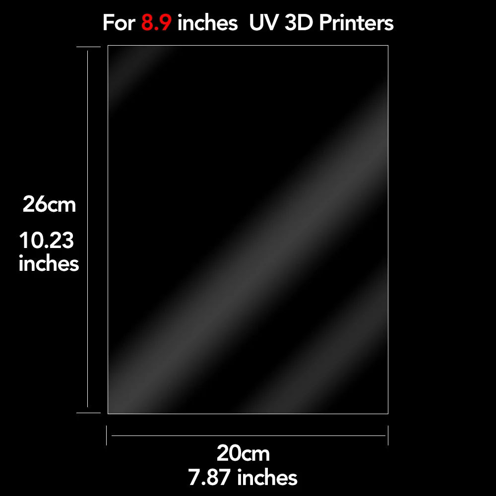 애니큐빅 포톤 M3 플러스 모노 X 4k 6k Elegoo Saturn 3D 프린터 부품 액세서리 LCD SLA DLP용 FEP 필름, 8.9 인치 260x200x0.15mm