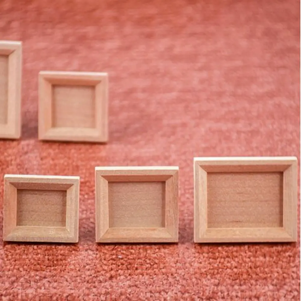 2pcs New 1/12 Dollhouse Miniature Photo Frame Mini DIY Accessories Photo Display Doll House Decoration