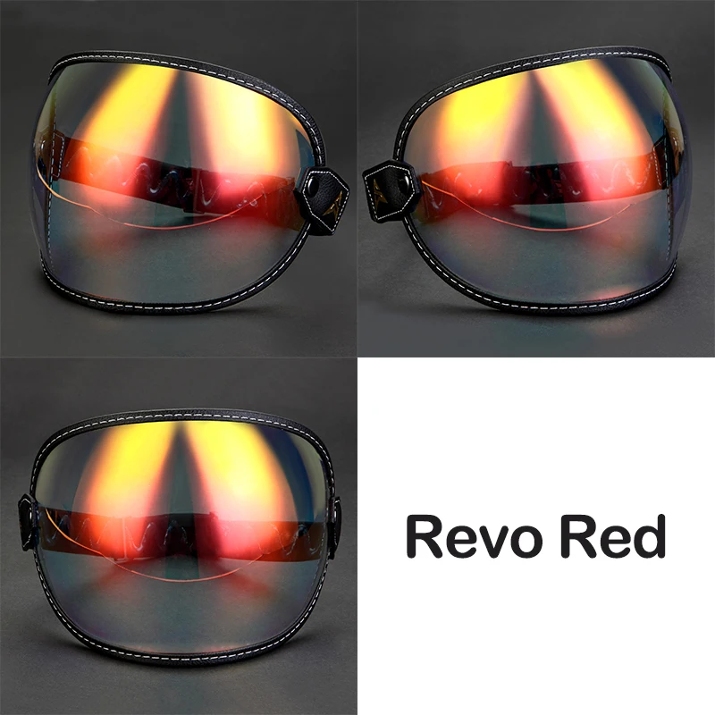 Uniwersalny kask motocyklowy z osłoną bąbelkową osłony na okulary przeciwsłoneczne akcesoria pasują do wszystkich kask półotwarty Vintage Retro z otwartą twarzą