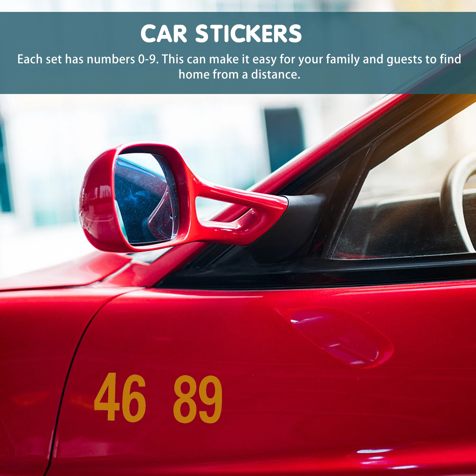 

Sticker Digital Reflective Stickers Mailbox Door Number Numbers for
