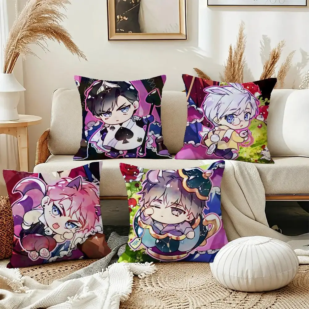 Dark Anime Villains Die Cushion Cover Short Plush Pillowcase, Washable Wrinkle Resistant Cover for Bedroom Gift