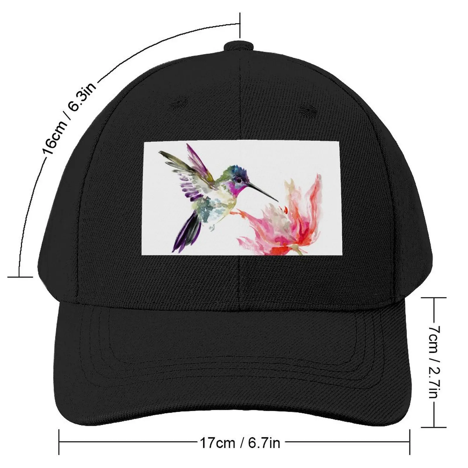 Little HUmmingbird and Big Flower Baseball Cap Thermal Visor hiking hat Golf New In The Hat Baseball Men Women's