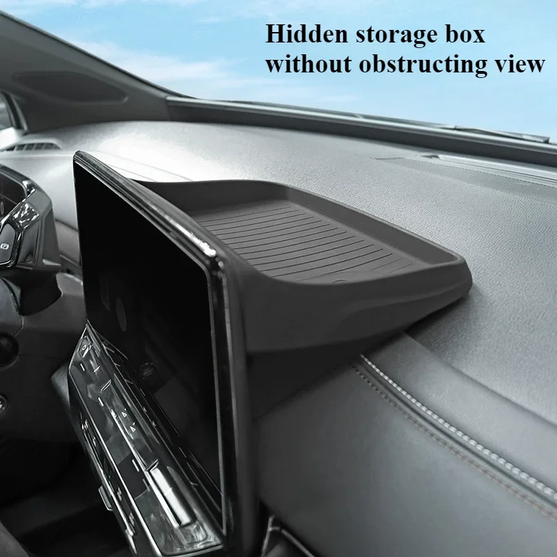 Car Navigation Screen Storage Box Fit For Volkswagen VW ID.3 ID.4 ID.4X ID.6 CROZZ Dashboard Organizer Interior Accessories