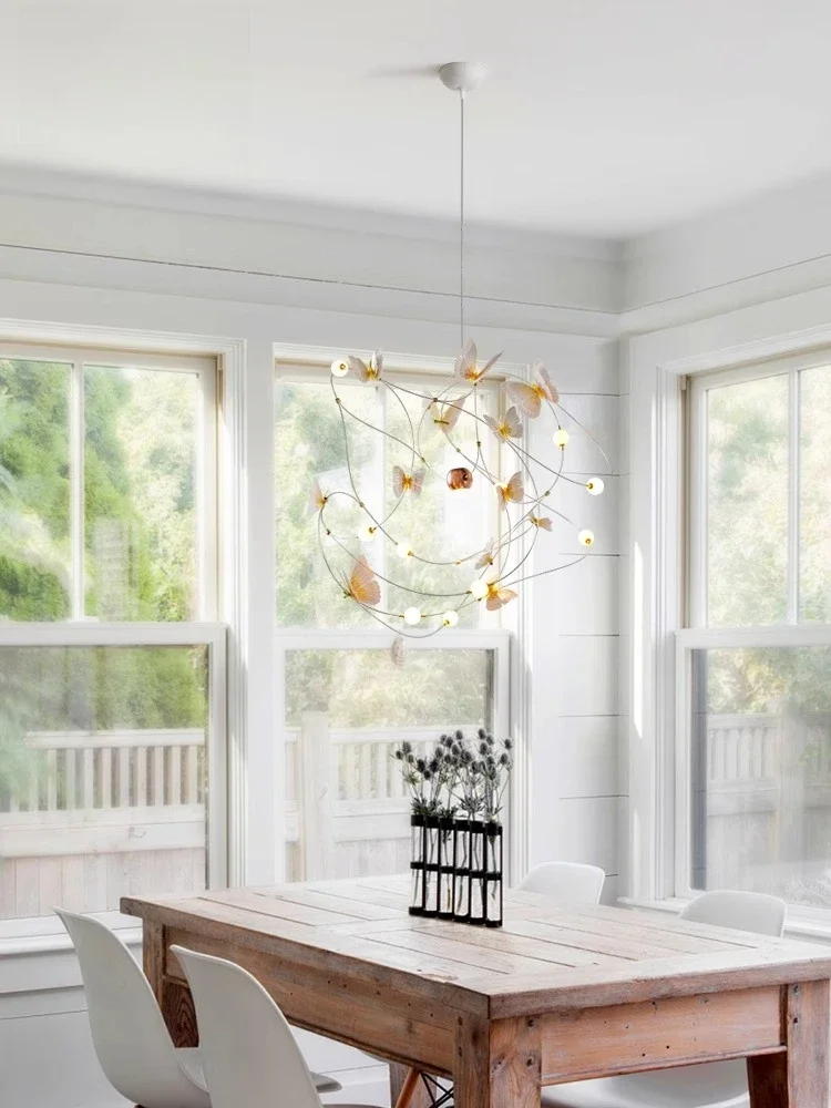 

Modern Minimalist Dining Room Chandelier Artistic Pendant Light for Bar Island Mid Century Atmosphere Lamp