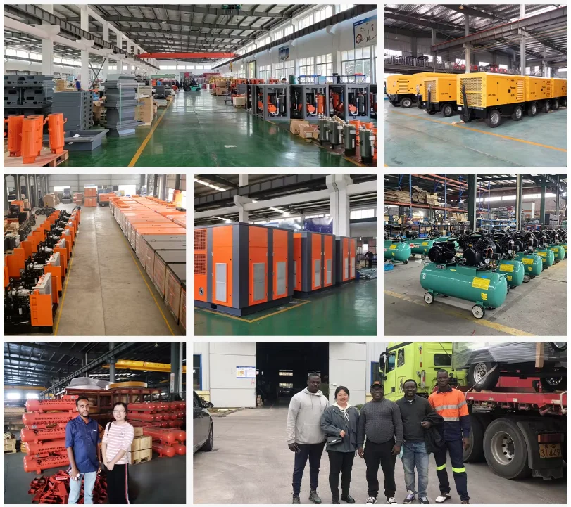 Dieselmotor Rock Boren Luchtcompressor Machine 8bar 400cfm Roterende Schroefluchtcompressor Prijs