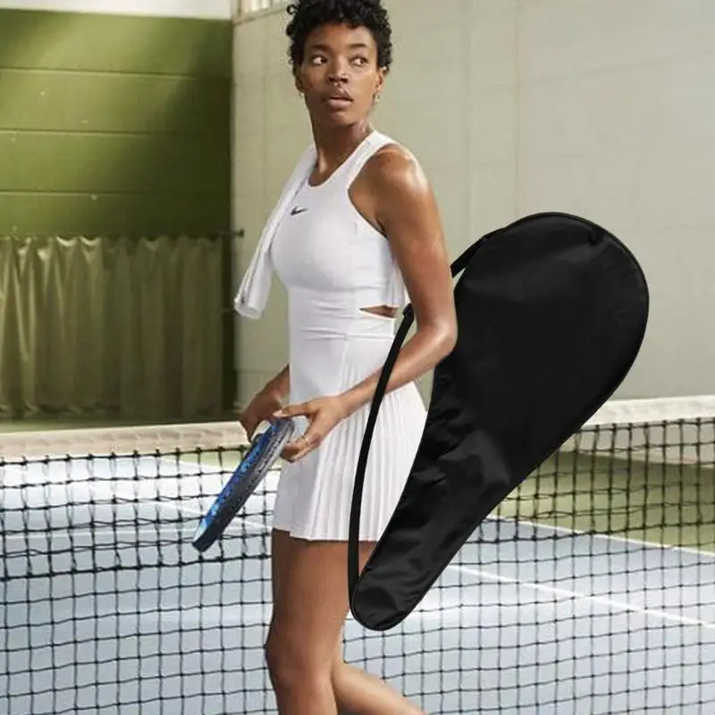 Oxford Cloth tennis racket bags Cover Daily Lightweight Single Shoulder Sports Bag Tennis Racket Sleeve Bag with Handle Strap  ﻿