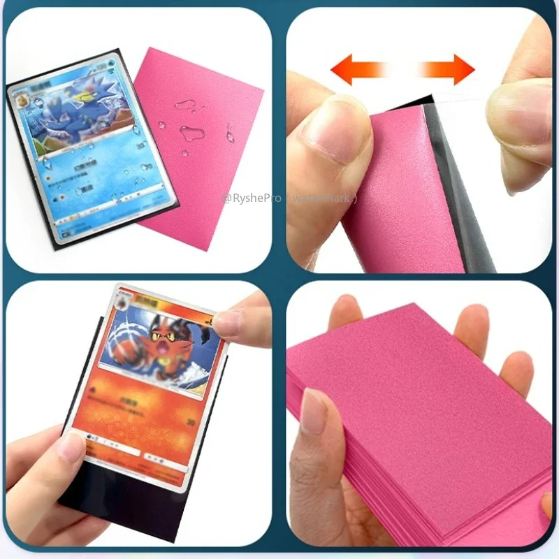 100 قطعة من أكمام البطاقات المميزة غير اللامعة المتوافقة مع بطاقات التداول MTG Pokemon ولعبة اللوحة ذات الحجم القياسي الرياضي