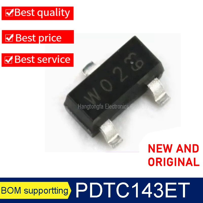 

3000 шт./лот оригинальный PDTC143ET PDTC143 маркировка W02 WO2 SOT-23 50 в 100 мА Триод SMD Новинка