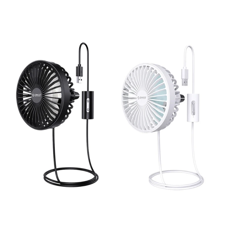 

Multi functional Car Fan LED Light, Quiet & Strong Air Great for Home and Travel Dropship