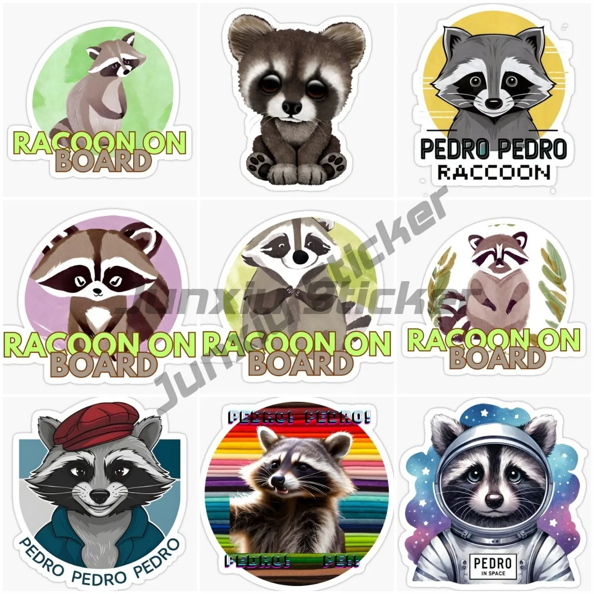 

RACOON ON BOARD PEDRO PEDRO RACCOON Motocross Vinyl Self-adhesive Decal Car Sticker Car Window Bumper Decor